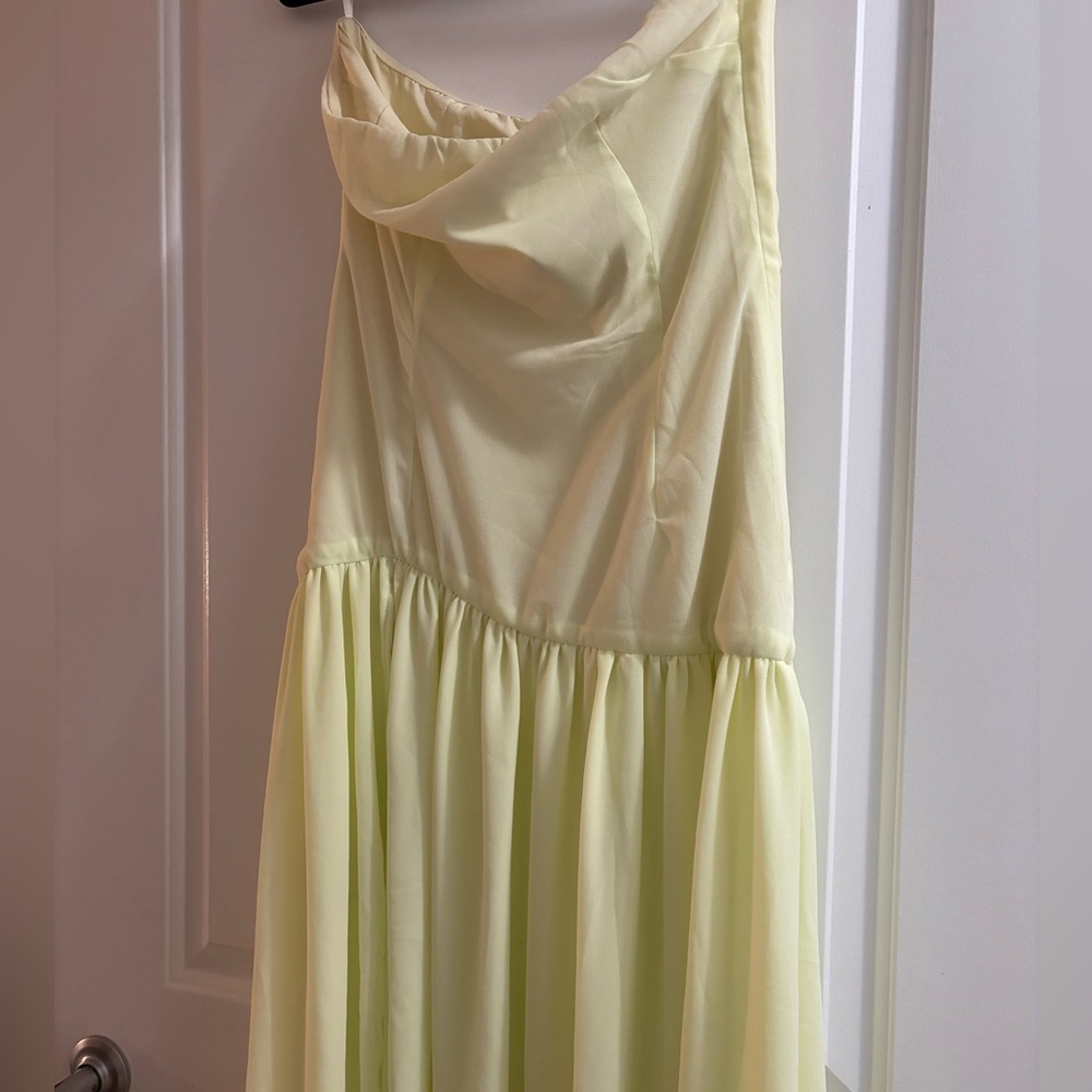 Peppermayo Strapless Maxi Dress – Light Yellow - Picture 6 of 6